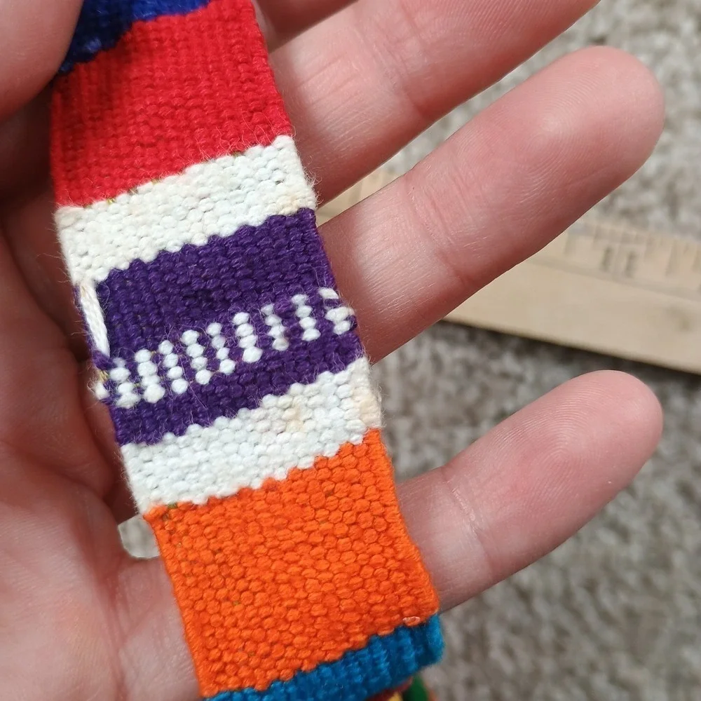 Guatemala Colorful Hand Woven Belt String Hat People Tie 46 Inch